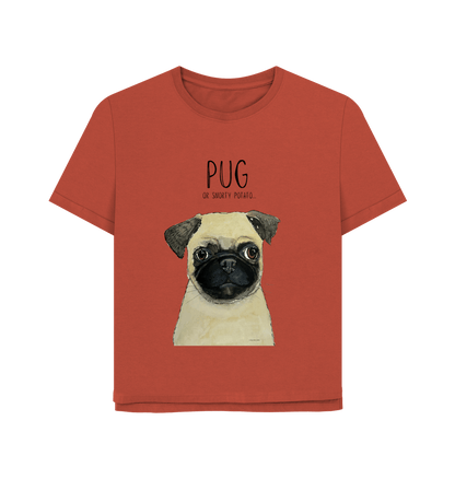 Rust Pug Women's Relaxed Fit T Shirt