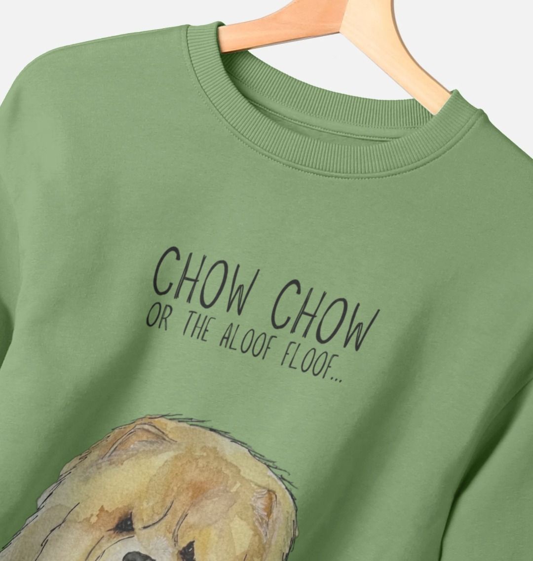 Snuggle Up in Style: Fawn Chow Chow Oversized Sweatshirt