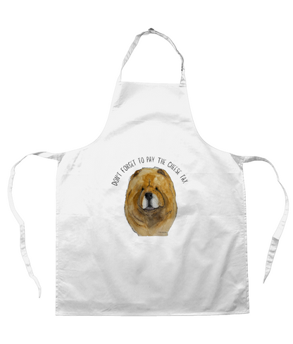 Red Chow Chow 'Cheese Tax' Apron – Cook Like a Fluffy Boss!