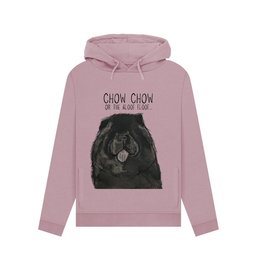 Mauve Black Chow Chow Women's Hoodie