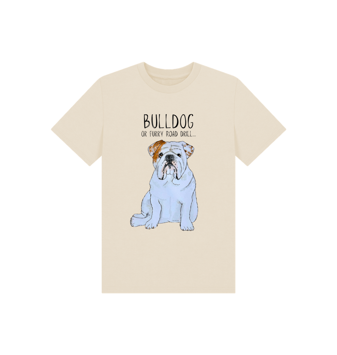 Oat Paw-some Power: Furry Road Drill Bulldog Kid\u2019s T-Shirt for Mini Rebels!