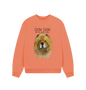 Apricot Red Chow Chow Ladie's Oversized Sweatshirt