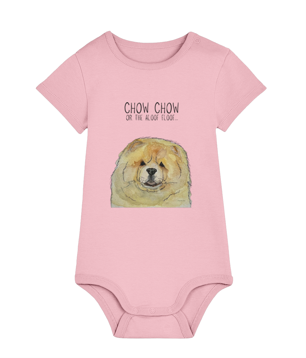 Cutest Little Pup: Fawn Chow Chow Baby Bodysuit!