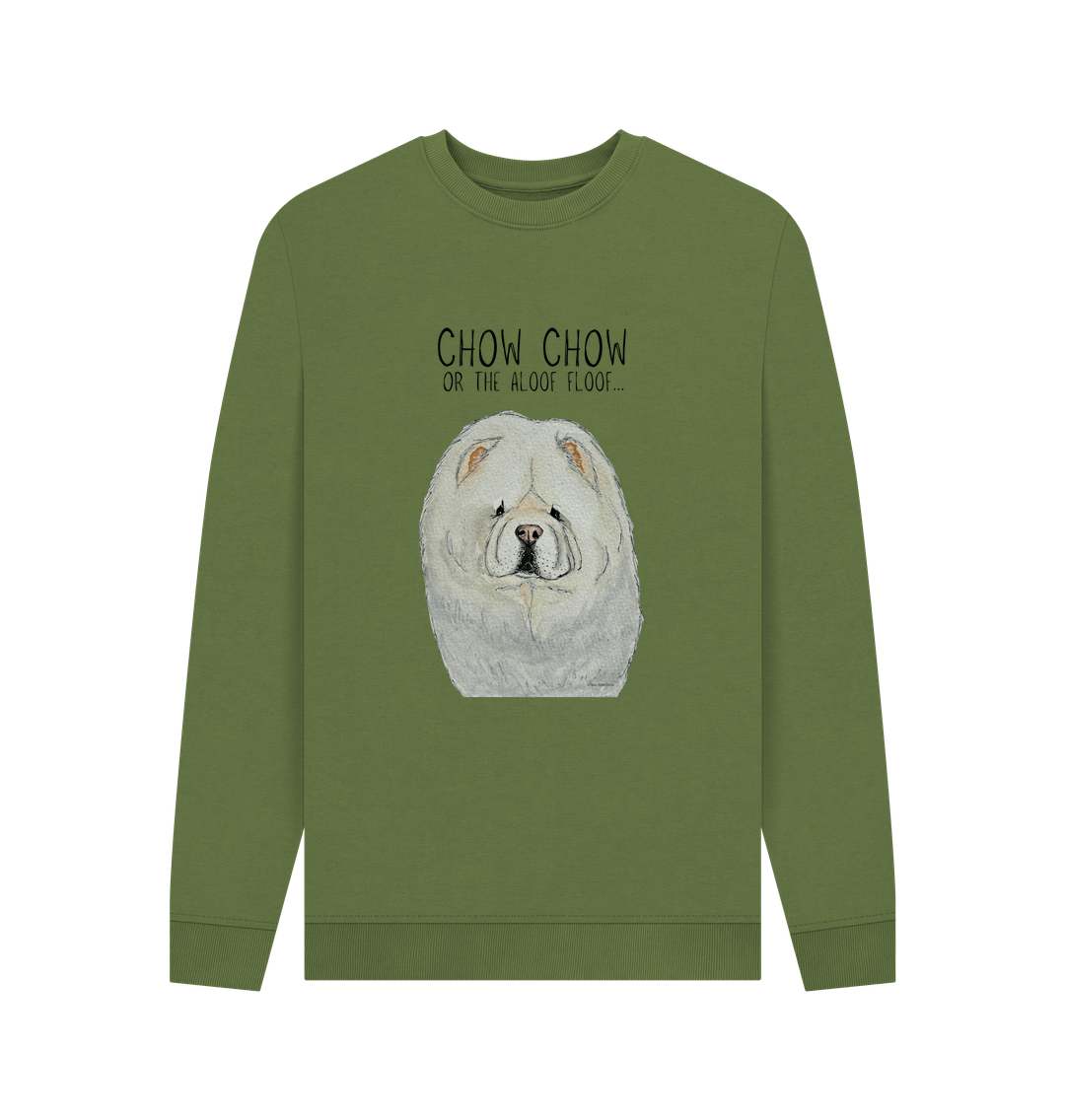 Khaki Cream Chow Chow Men's Crew Neck Sweatshirt