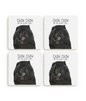 Chow-tastic Coasters: Black Chow Chow Pack of 4