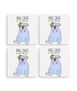 Bulldog Print Coasters – Sip in Style with a Snorty Companion!