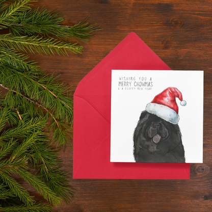 Spread the Fluff! 🐾 Pack of 10 Happy Chowmas & Fluffy New Year Christmas Cards