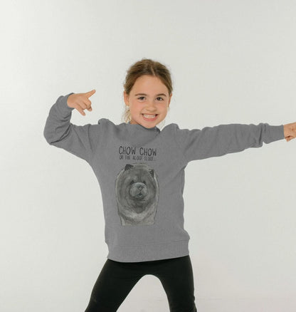 Stylish Blue Chow Chow Child's Sweatshirt – Comfy for Dog Lovers