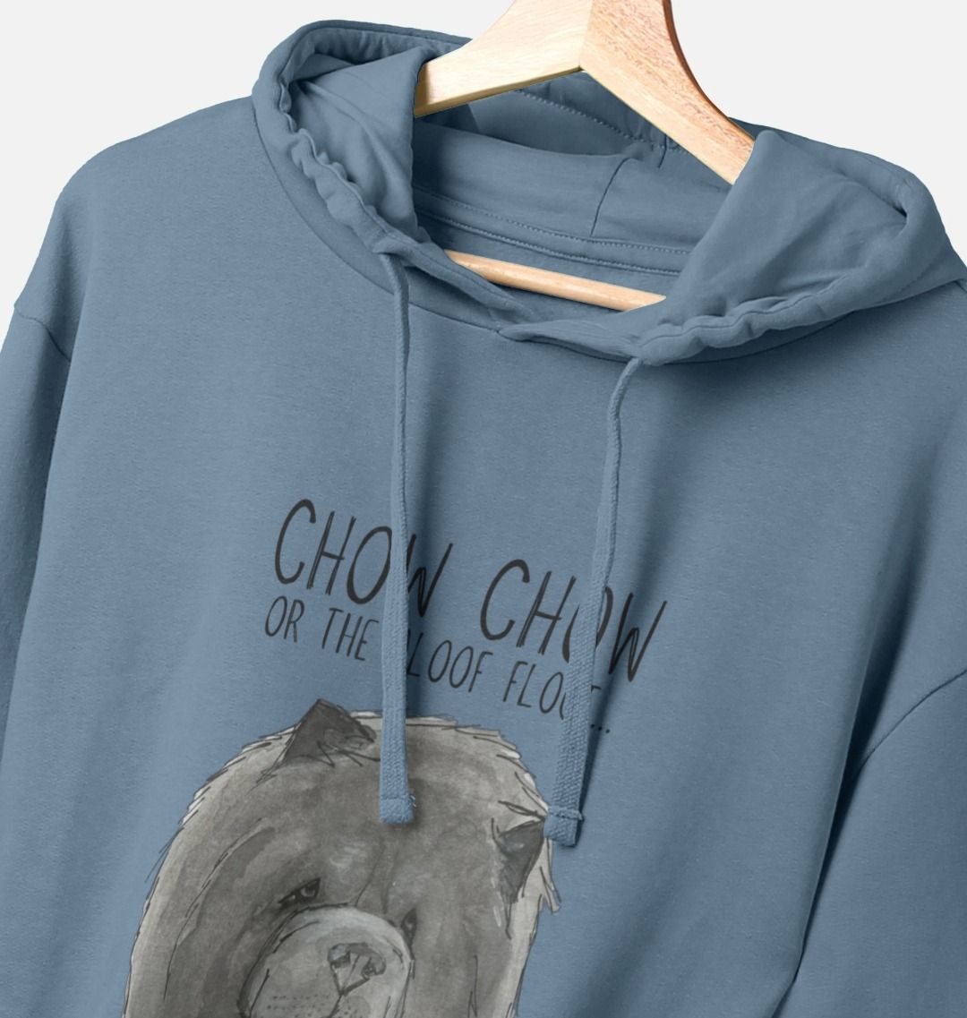 Blue Chow Chow Men's Hoodie – Featuring The Aloof Floof Design!