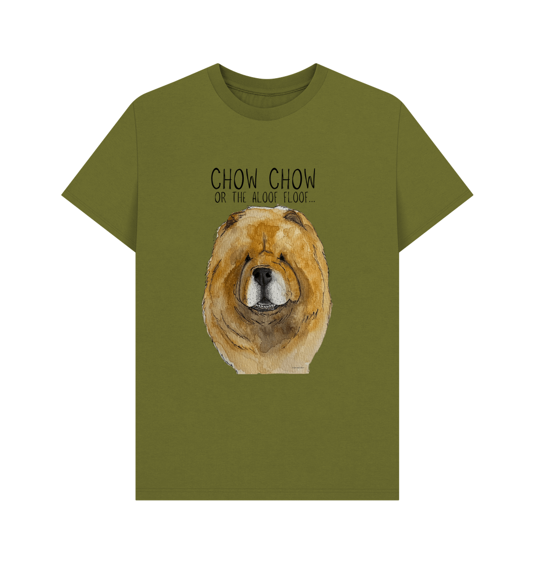 Moss Green Red Chow Chow Men's T Shirt