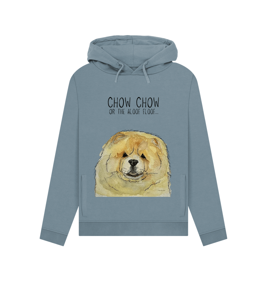 Stone Blue Fawn Chow Chow Women's Hoodie