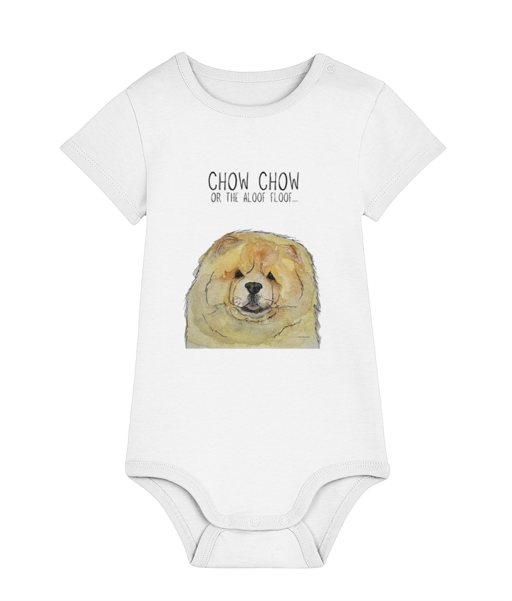 Cutest Little Pup: Fawn Chow Chow Baby Bodysuit!