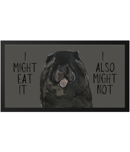 Black Chow Chow Pet Bowl Mat – Keep Mealtime Stylish and Clean