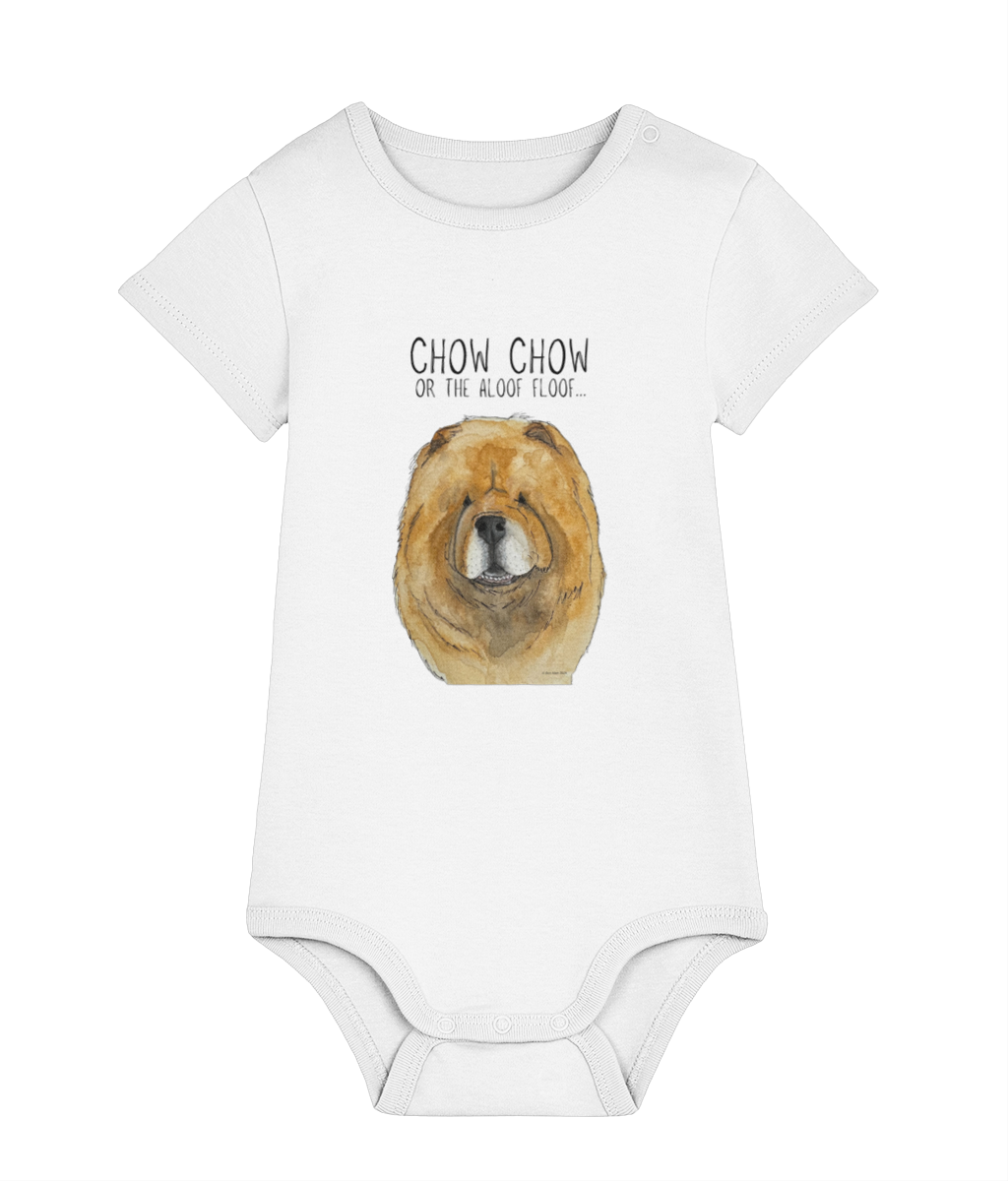 Adorable Red Chow Chow Baby Bodysuit – Perfect for Little Paw-sitives!