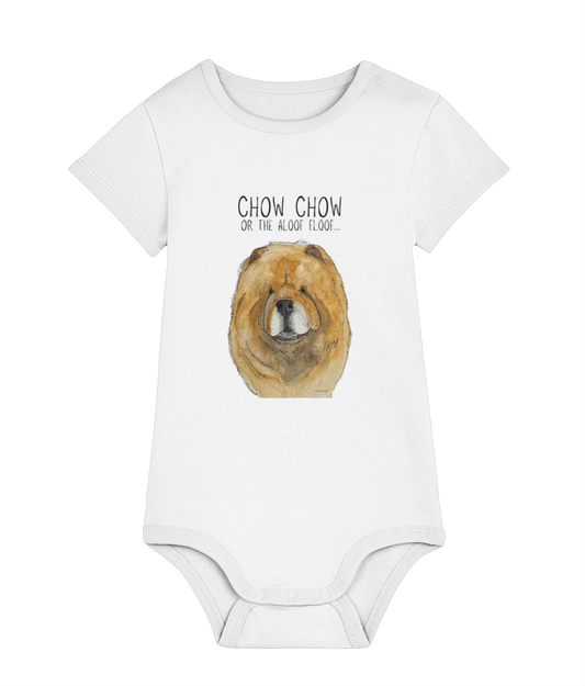 Adorable Red Chow Chow Baby Bodysuit – Perfect for Little Paw-sitives!