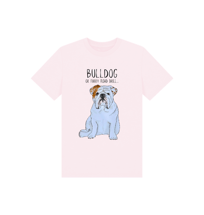 Pink Paw-some Power: Furry Road Drill Bulldog Kid\u2019s T-Shirt for Mini Rebels!