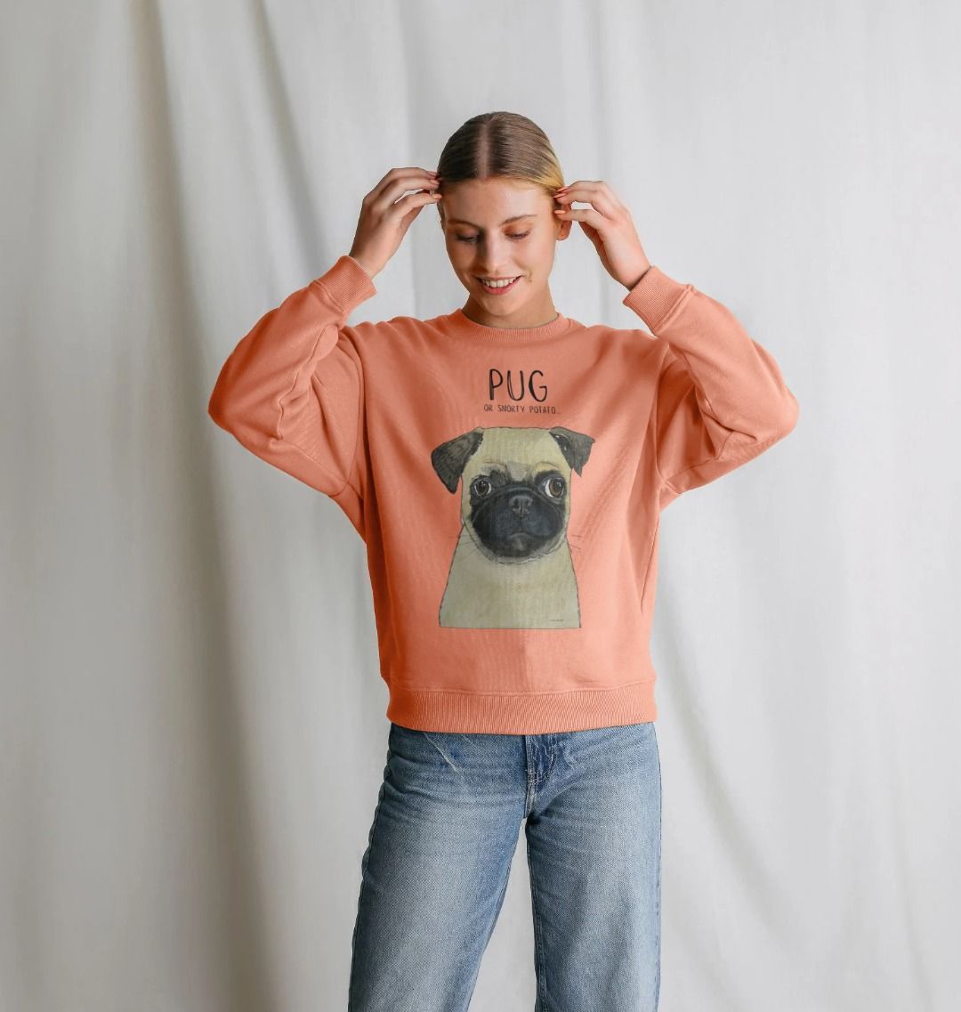 Pug Women's Oversized Sweatshirt