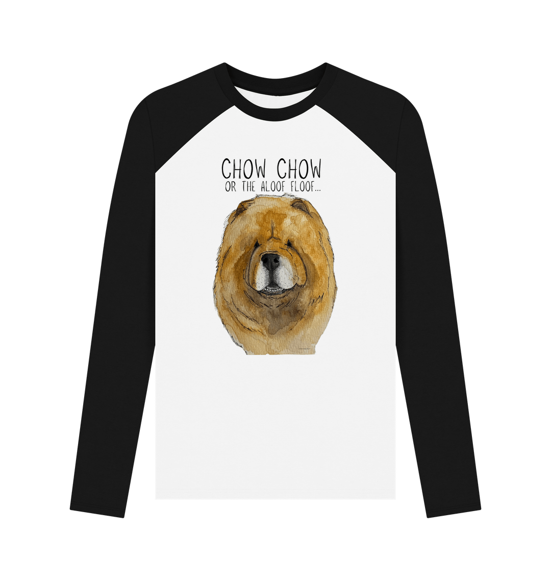 Black-White Red Chow Chow Men's Long Sleeved Baseball T