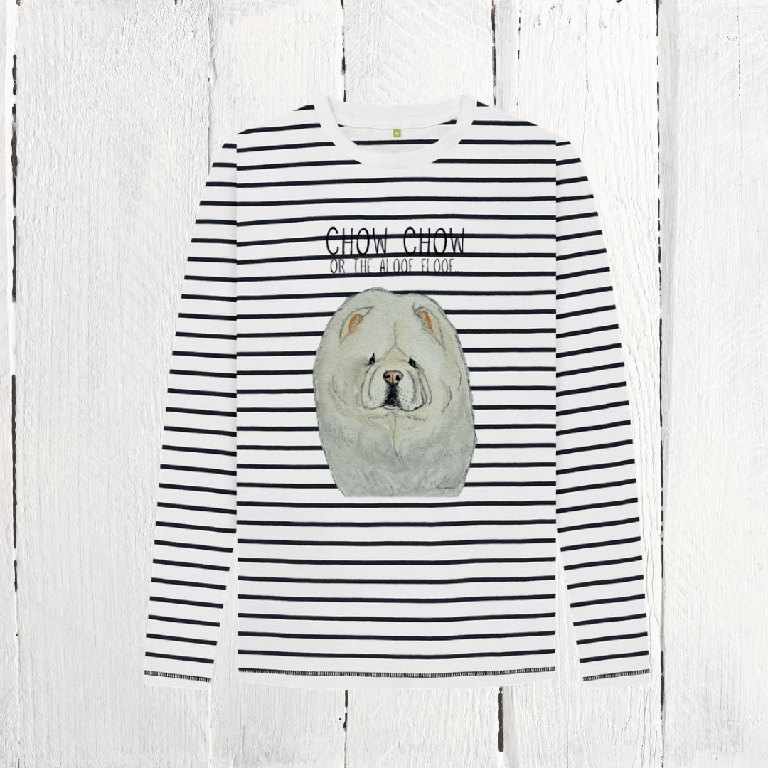 Cream Chow Chow Child’s Breton Top – Style Meets Adorable Fluff!