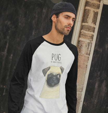 Pug Power! Men's Long Sleeved Baseball T – Snorty Style, All Day