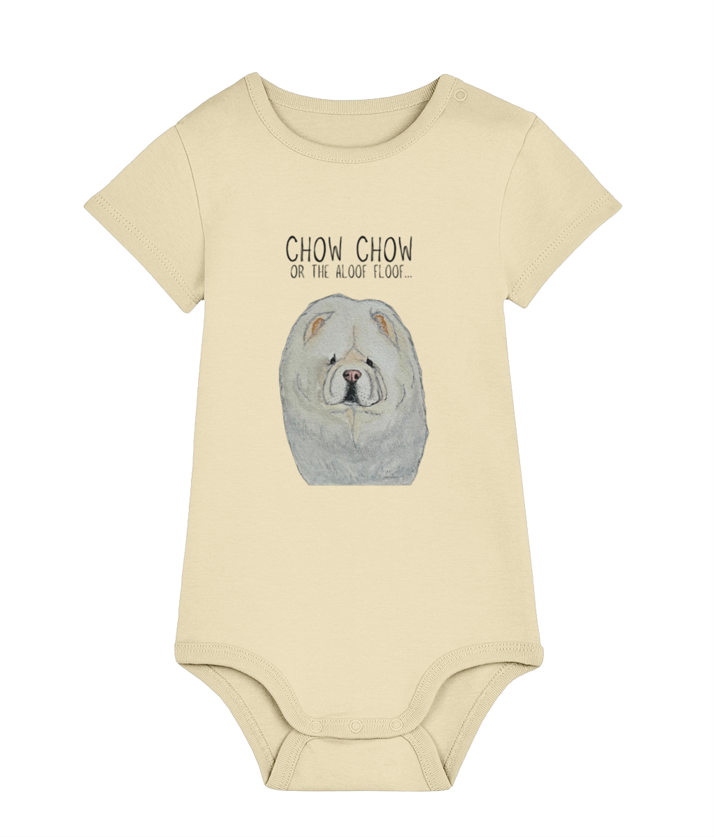 Adorable Cream Chow Chow Baby Bodysuit – The Perfect Cuddly Outfit!