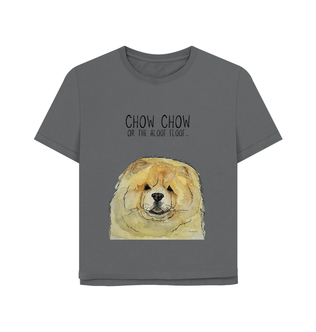 Slate Grey Fawn Chow Chow Women's Relaxed Fit T Shirt