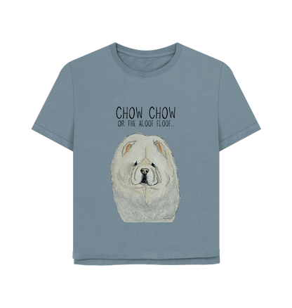 Stone Blue Cream Chow Chow Women's Relaxed Fit T Shirt