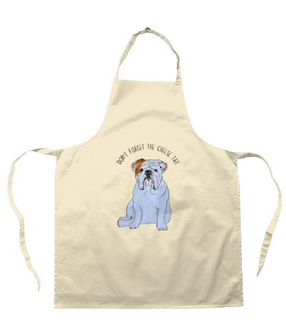 Bulldog Cheese Tax Apron – Culinary Begging Expert!