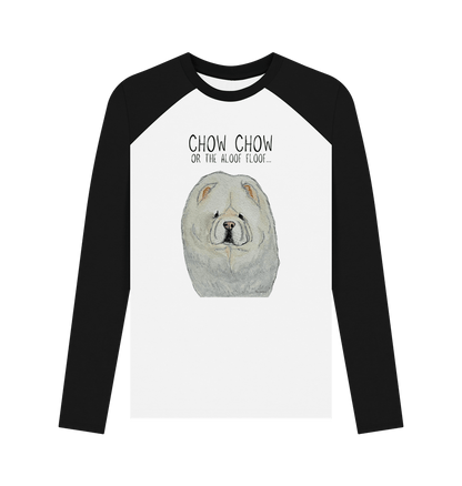 Black-White Cream Chow Chow Men's Long Sleeved Baseball T Shirt