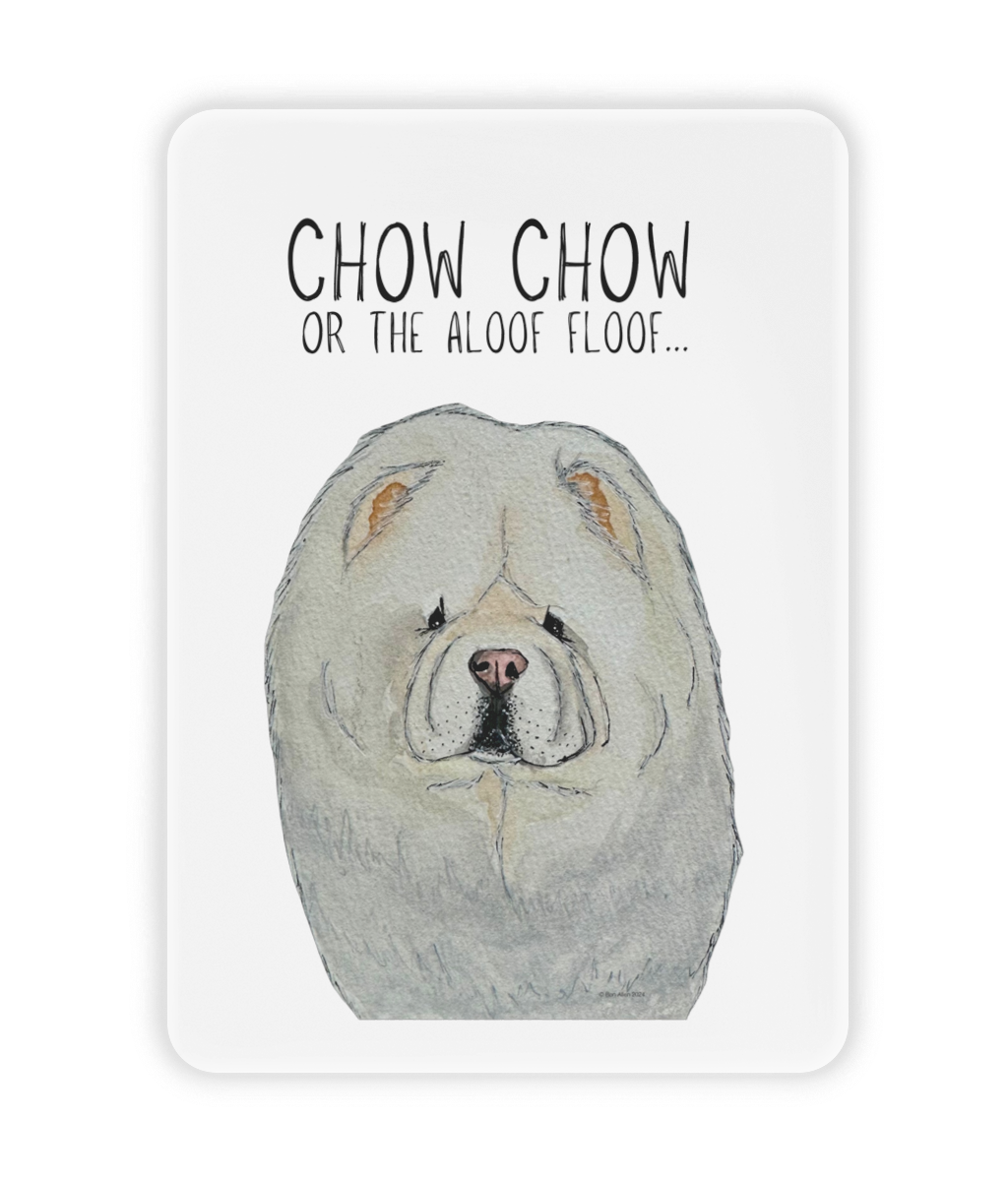 Cream Chow Chow Ceramic Fridge Magnet – A Pawsome Addition to Your Kitchen!