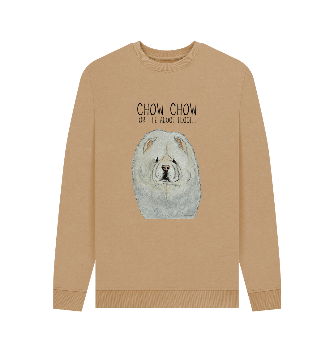 Sand Cream Chow Chow Men's Crew Neck Sweatshirt