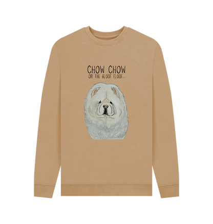 Sand Cream Chow Chow Men's Crew Neck Sweatshirt