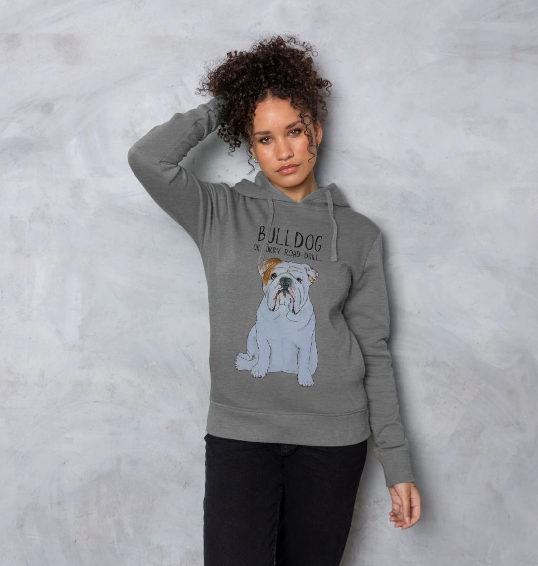 Bulldog Bold: Furry Road Drill Women’s Hoodie for Rebel Comfort!