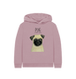 Mauve Pug Child's Hoodie