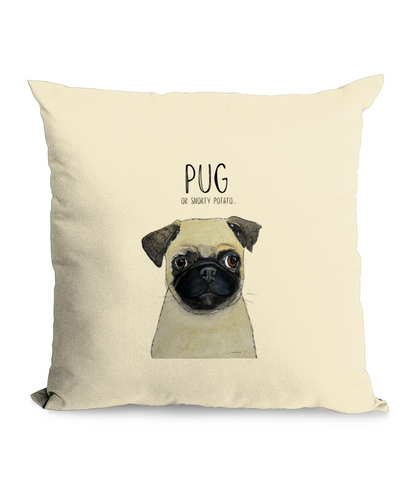 Snuggle Up with Pug Vibes – Adorable Pug Cushion Cover!