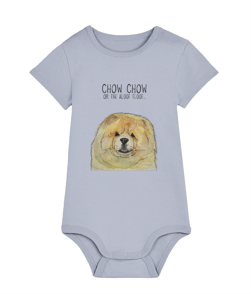 Cutest Little Pup: Fawn Chow Chow Baby Bodysuit!