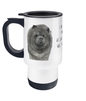 Stay Cozy with the Blue Chow Chow Travel Mug – "I Might Move, I Might Not"!