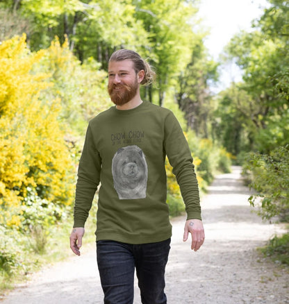 Blue Chow Chow Men's Crewneck Sweatshirt – Featuring The Aloof Floof!