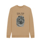 Sand Blue Chow Chow Men's Crew Neck Sweatshirt