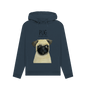 Navy Blue Pug Women's Hoodie