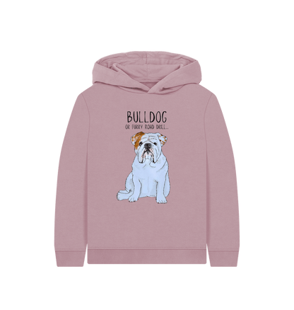 Mauve Furry Road Bulldog Hoodie: Unleash Your Kid\u2019s Inner Road Warrior!