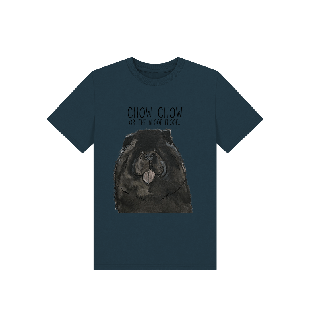 Denim Blue Black Chow Chow Children's T Shirt