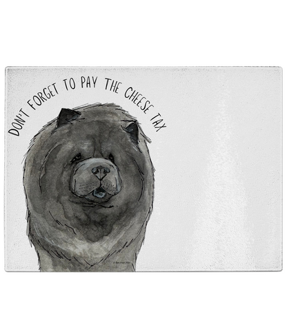 Blue Chow Chow "Cheese Tax" Chopping Board – The Perfect Dog Lover's Kitchen Addition