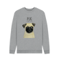 Light Heather Pug Men's Crew Neck Sweatshirt