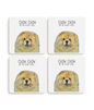 Fawn Chow Chow Coasters – Pack of 4 for Dog Enthusiasts!