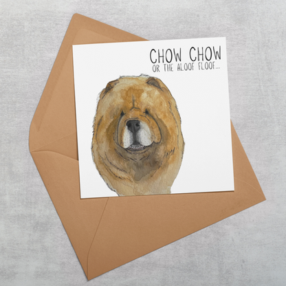 Send Some Floofy Love: Red Chow Chow 'Aloof Floof' Greeting Card