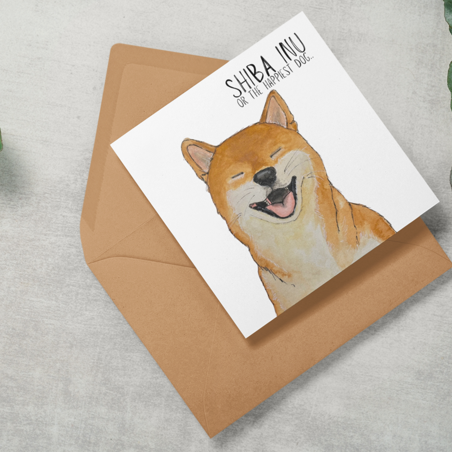 Happiness Unleashed: Shiba Inu Greeting Card for Dog Lovers!