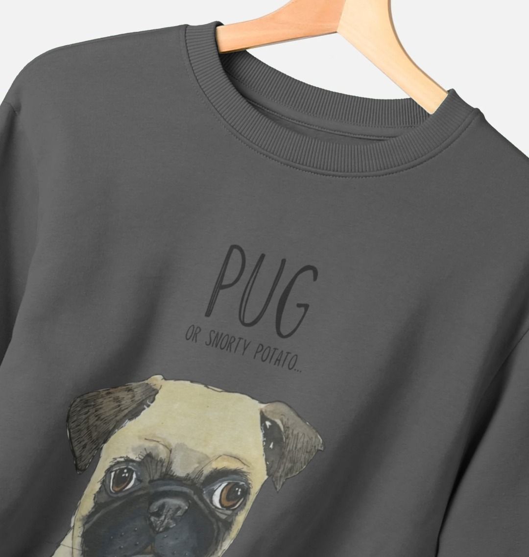 Pug or Snorty Potato? Men's Crew Neck Sweatshirt for Pug Lovers