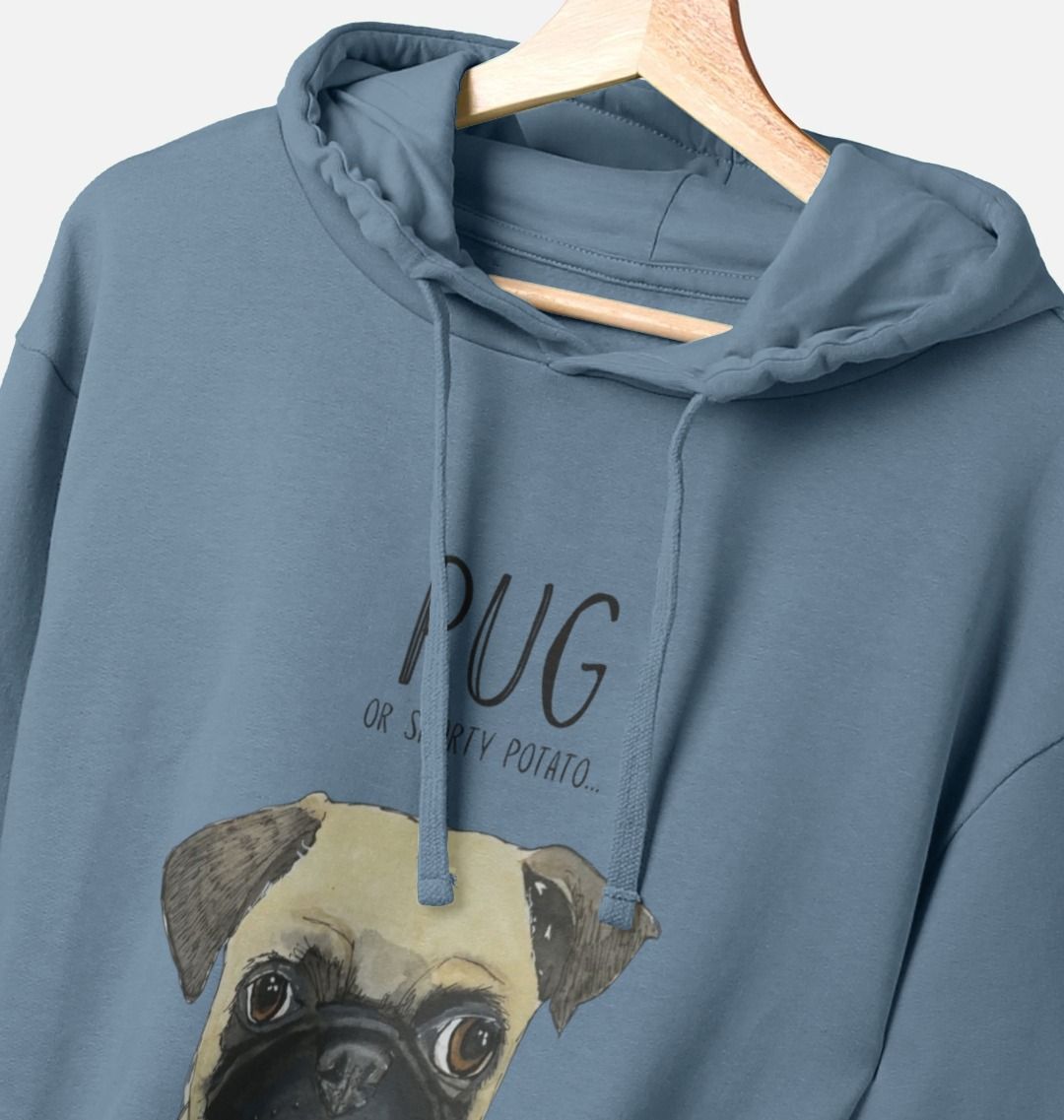 Pug or Snorty Potato? Men's Hoodie – Cozy, Funny, & Pug-tastic!