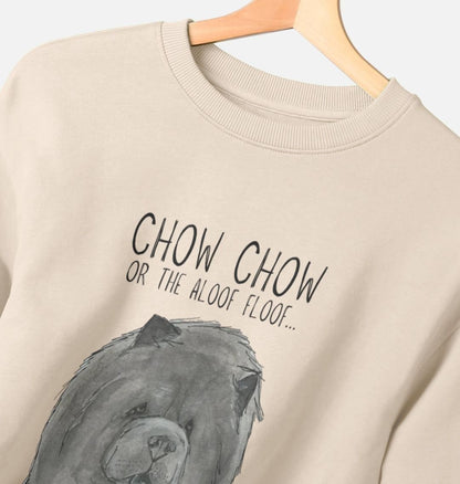 Stay Cozy in the Blue Chow Chow Women’s Oversized Sweatshirt – Featuring The Aloof Floof!